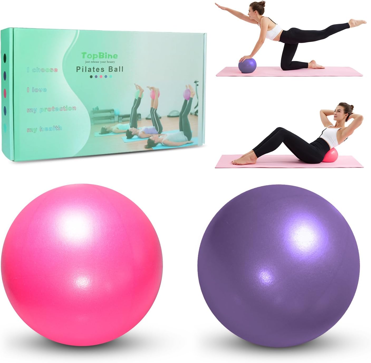 Pilates Ball Mini - 2-Pack Mini Pilates Ball 9