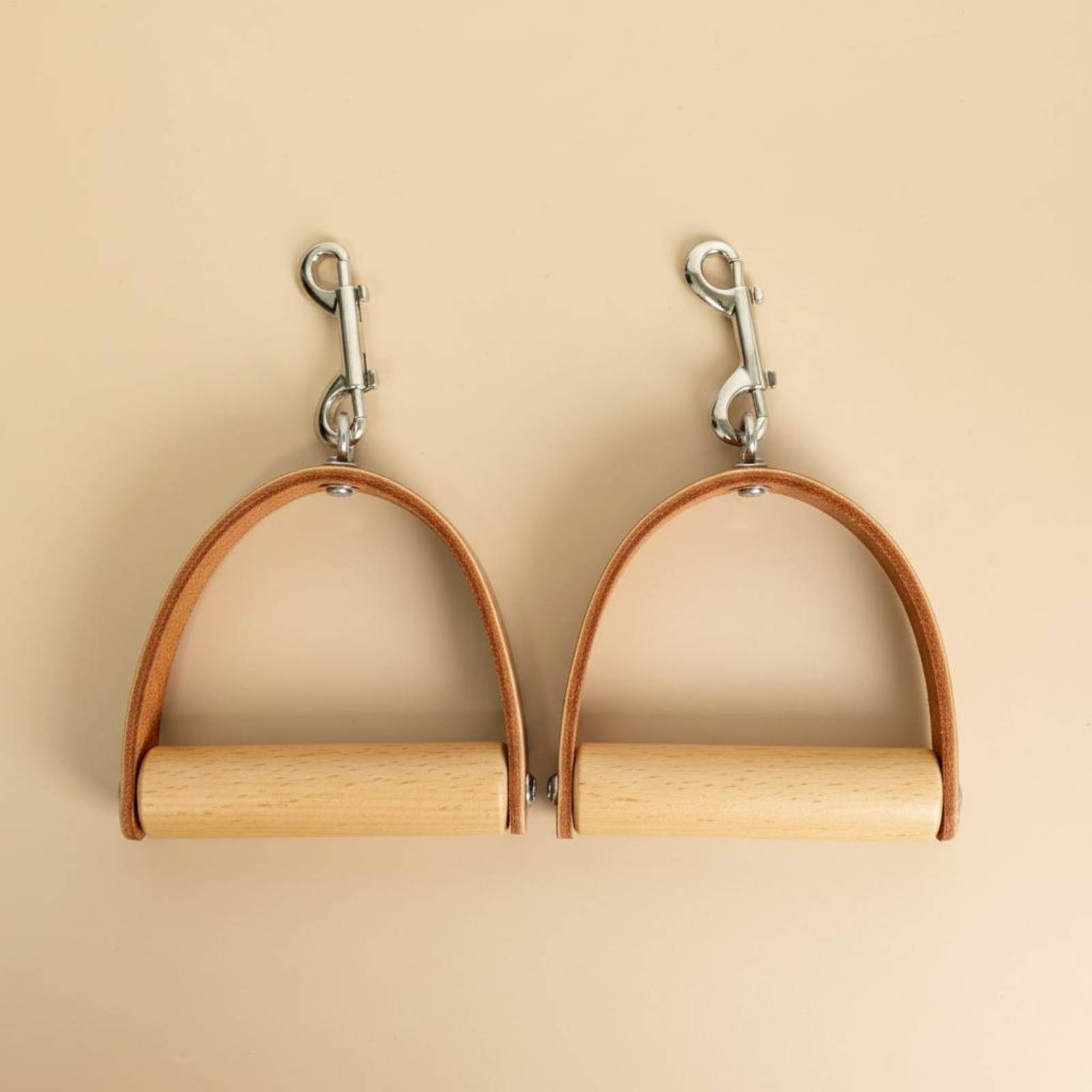 2 Pieces Leather Wood Handles  - Pilates & Yoga Training Center incelemesi ve fiyatı