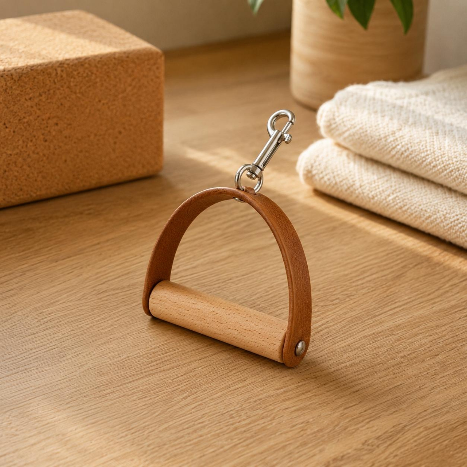 2 Pieces Leather Wood Handles  - Pilates & Yoga Training Center incelemesi ve fiyatı