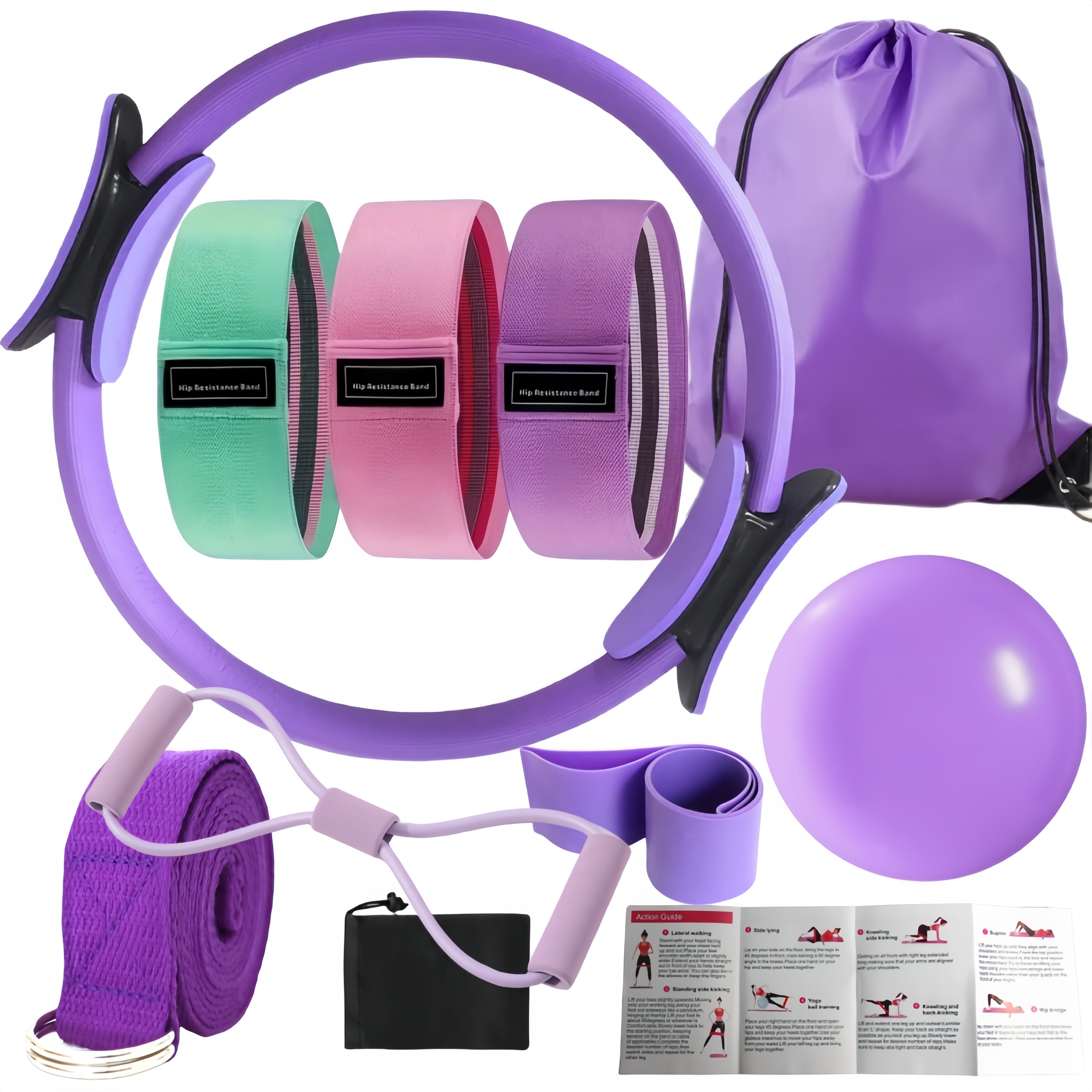 10-Piece Pilates Loops Yoga Ki - Pilates Ball Mini incelemesi ve fiyatı
