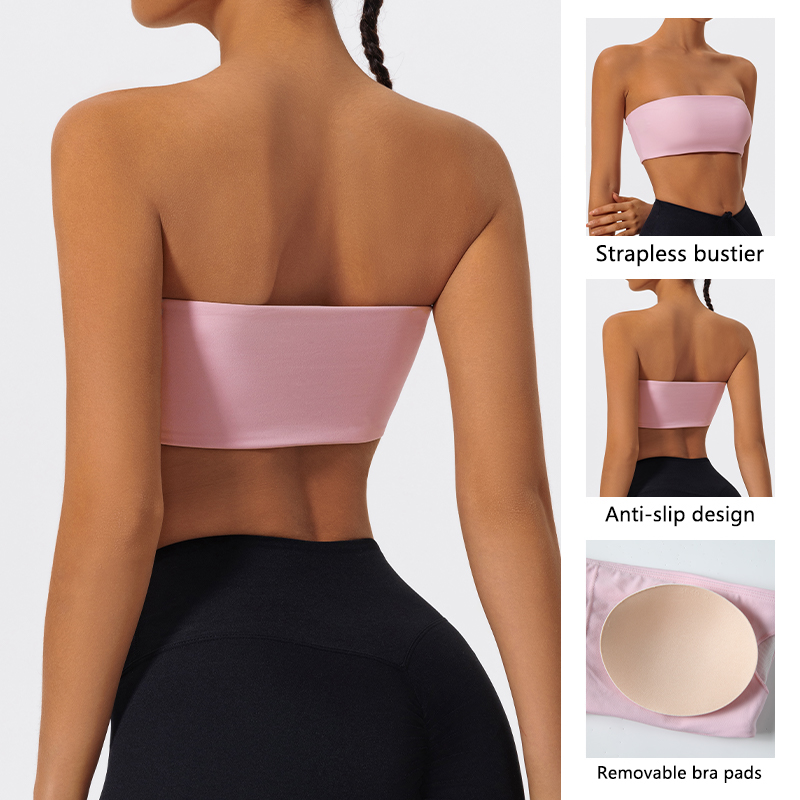 Strapless Sports Bra Gym Crop  - Pilates Yoga Wear incelemesi ve fiyatı